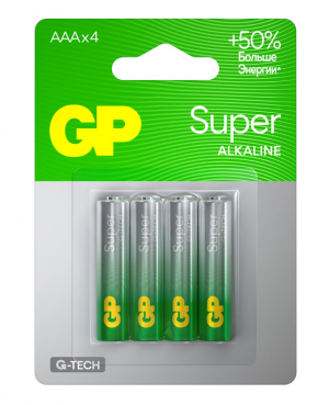Алкалиновые батарейки GP Super Alkaline G-Tech 24А ААA Алкалиновые батарейки GP Super Alkaline G-Tech 24А ААA