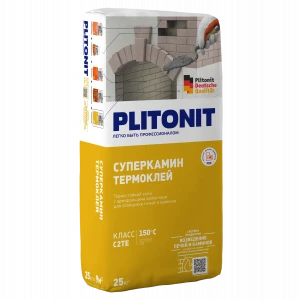 Клей термостойкий СуперКамин ТермоКлей Плитонит +150°С Клей термостойкий СуперКамин ТермоКлей Плитонит +150°С