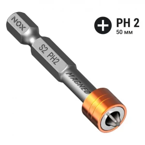 Бита PН2 c магнитной насадкой NOX MAGNEO 50мм Бита PН2 c магнитной насадкой NOX MAGNEO 50мм